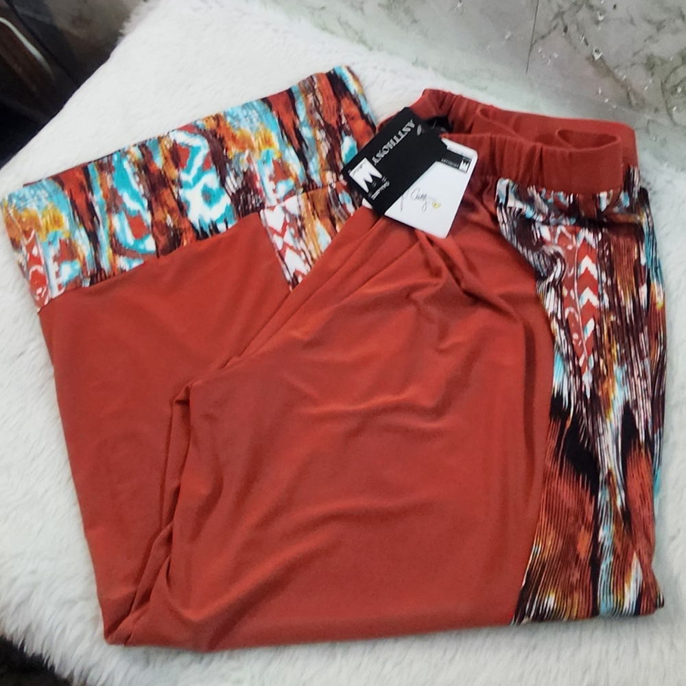 ANTTHONY Original Southwest Design Polyester Capris
